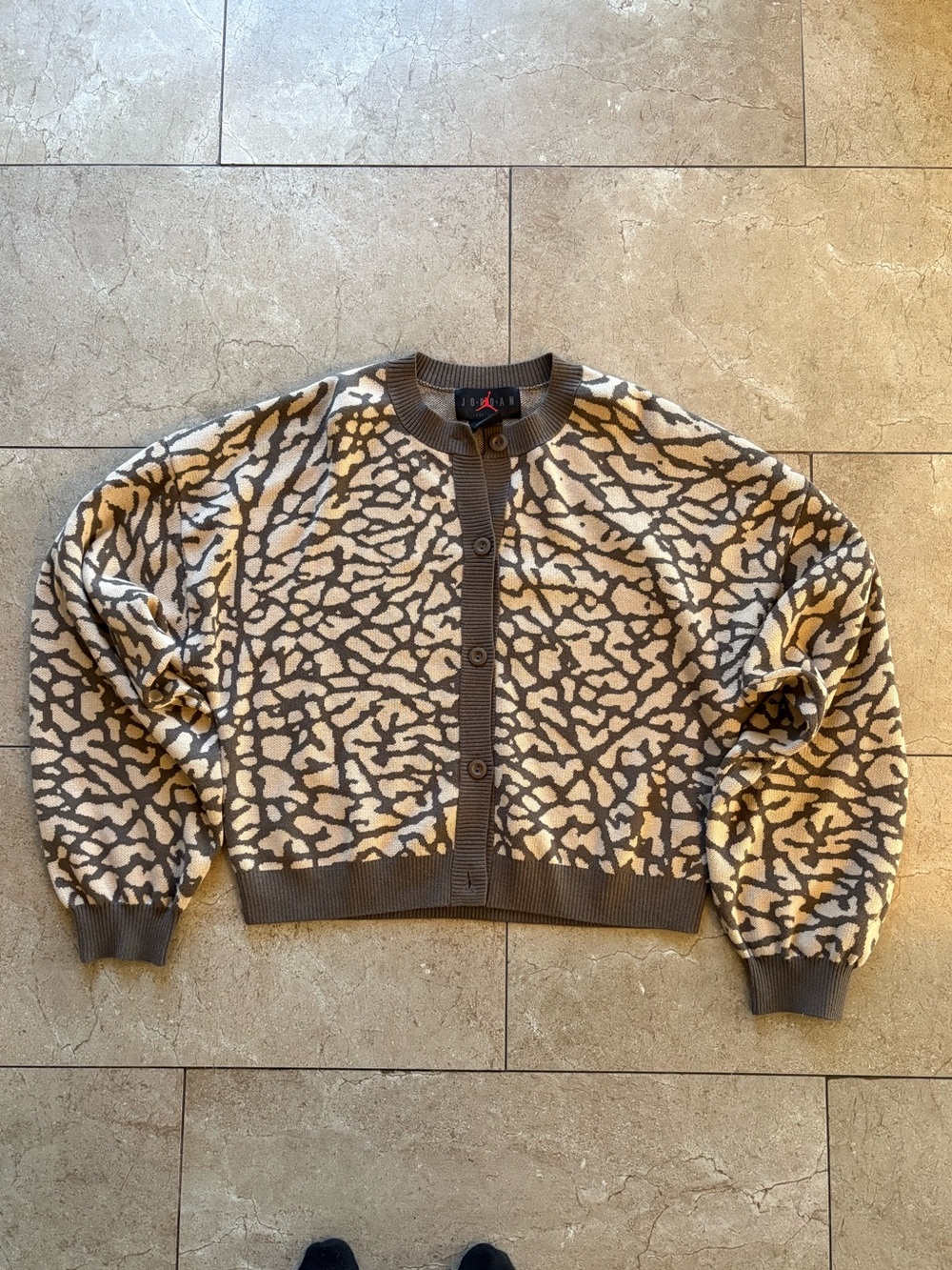 Jordan Sweater with Red Jumpman and Brown Knit
